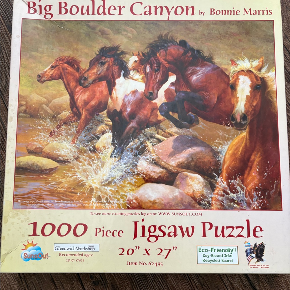 Big Boulder Canyon Horse Jigsaw Puzzle - Multicolor